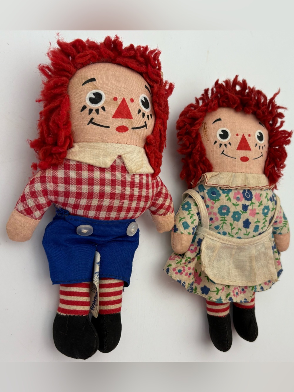 Vintage Raggedy Ann and Raggedy Andy Dolls